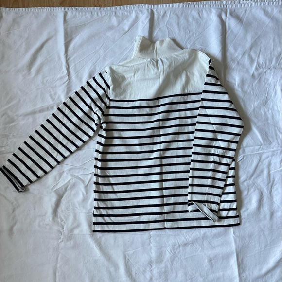 J. Crew Striped Button Shoulder Turtleneck Knit Top NWT - Picture 7 of 7